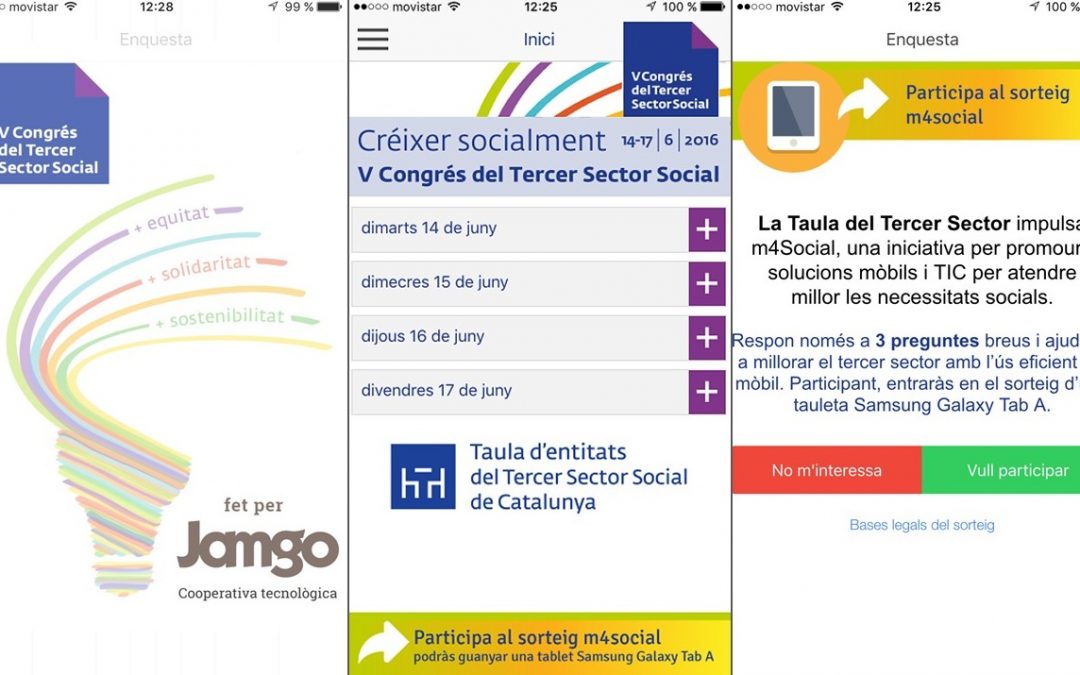 La Taula del Tercer Sector llança una app amb tota la informació  del seu Congrés