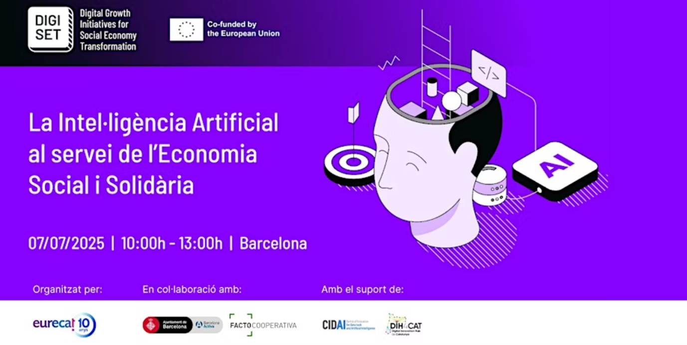 Cartell Jornada 'La Intel·ligència Artificial al servei de l’Economia Social i Solidària' Eurecat