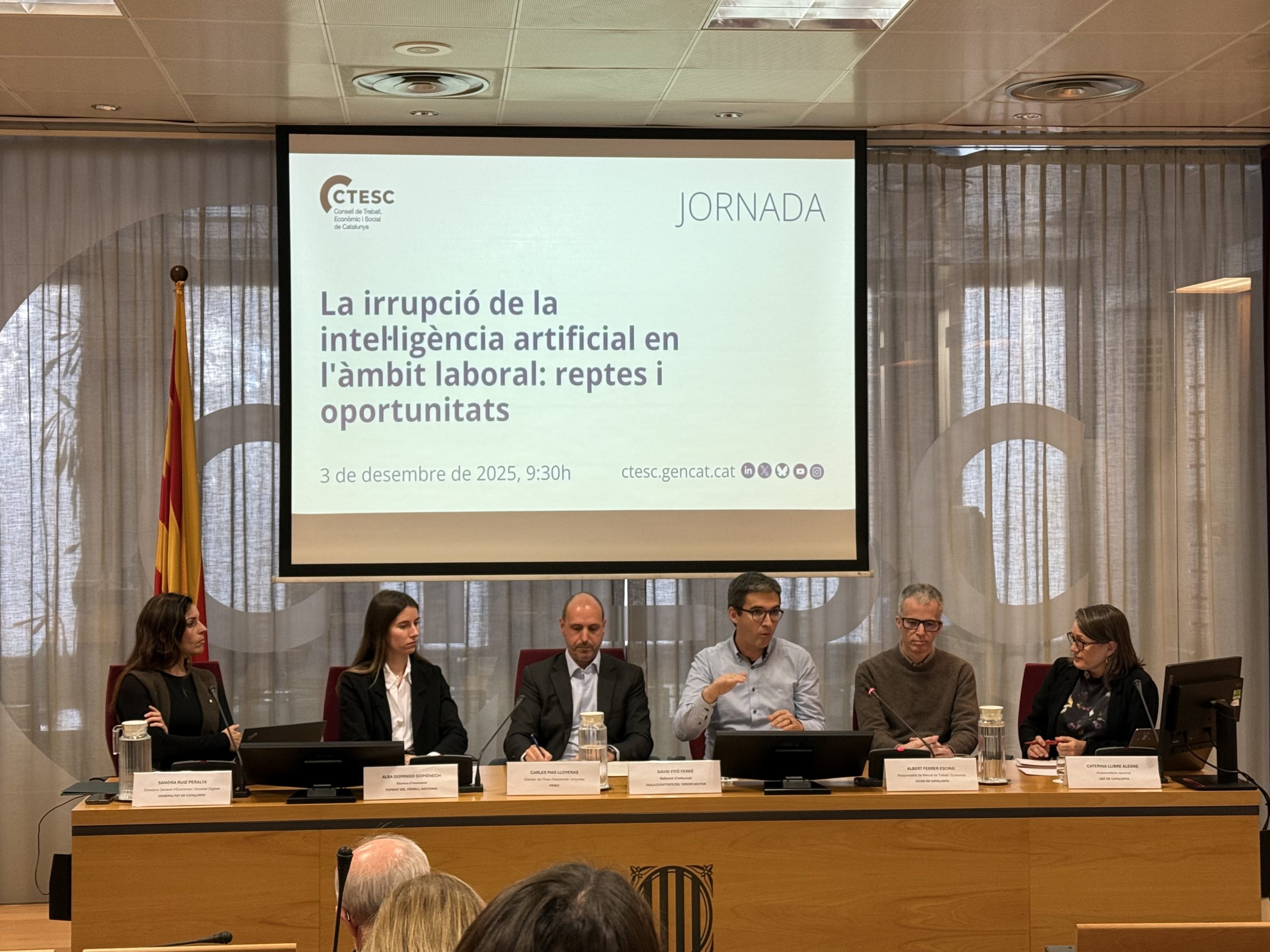 Jornada 'La irrupció de la intel·ligència artificial en l'àmbit laboral: reptes i oportunitats' - CTESC